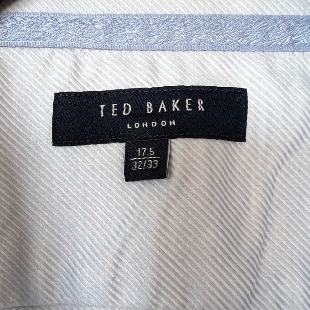 Ted Baker Light Blue Dress Shirt Size 17.5 (32/33) - Picture 10 of 11